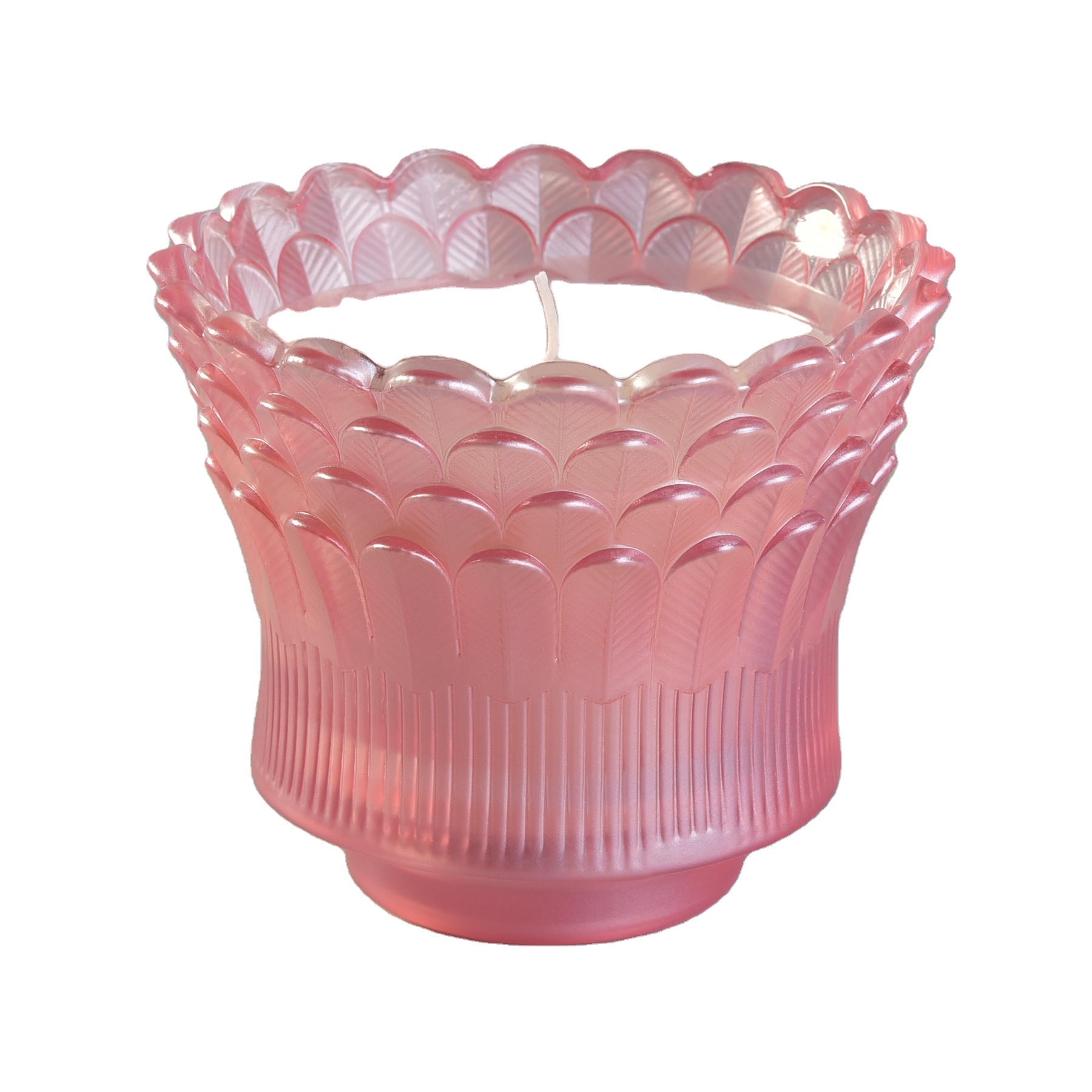 Suppliers colored new design fancy 6 oz 8oz glass candle jar