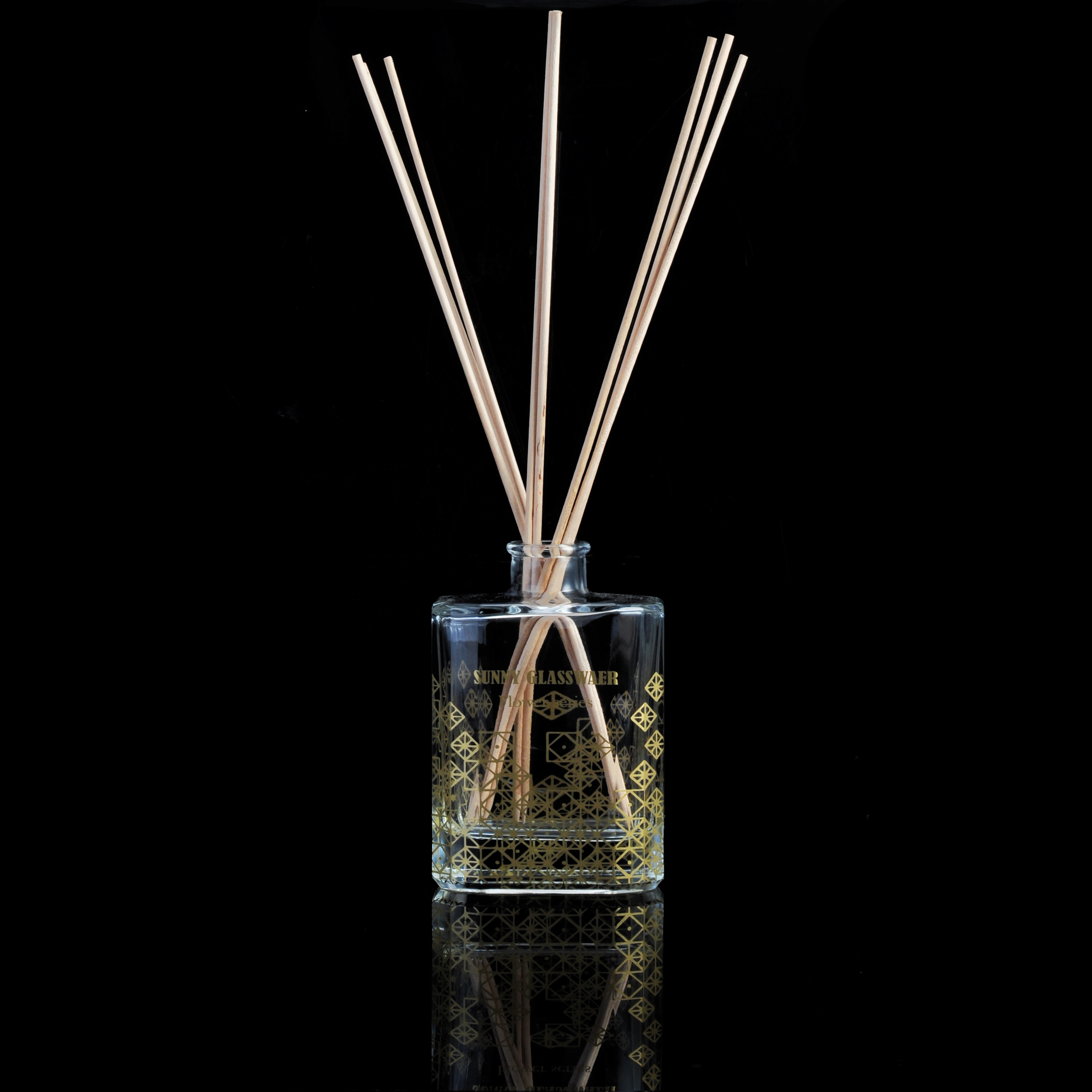 Sunny clear Luxury essential oil reed glass diffuser bottles