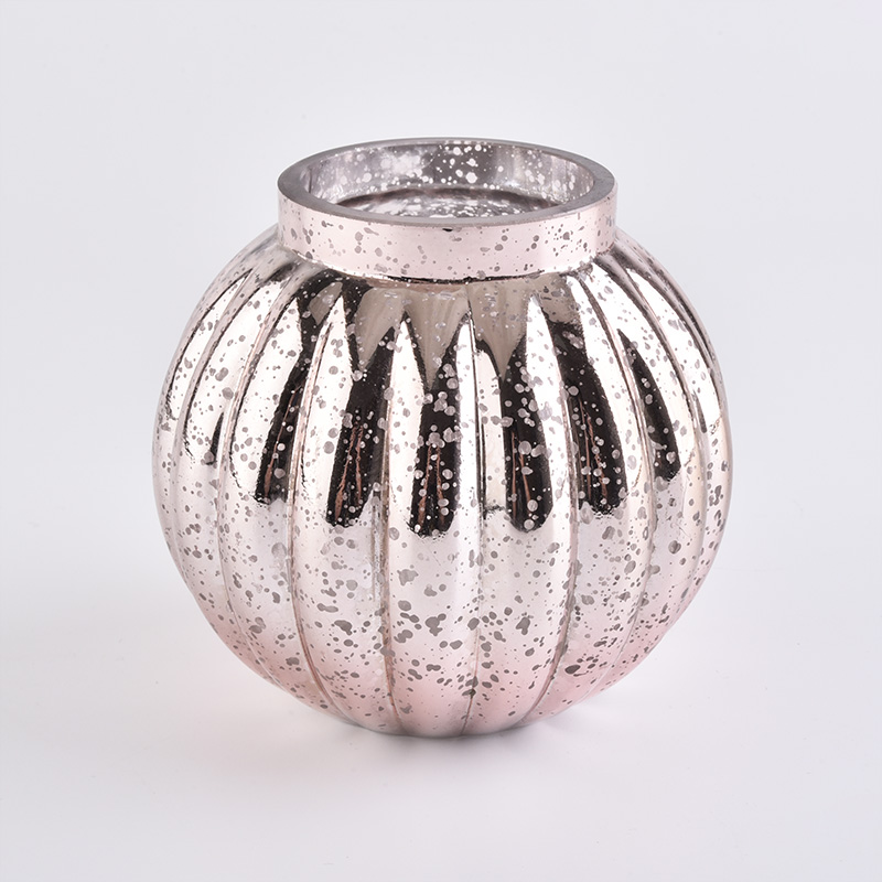 415ML special shape electroplating and spray glass candle jar for wholesale