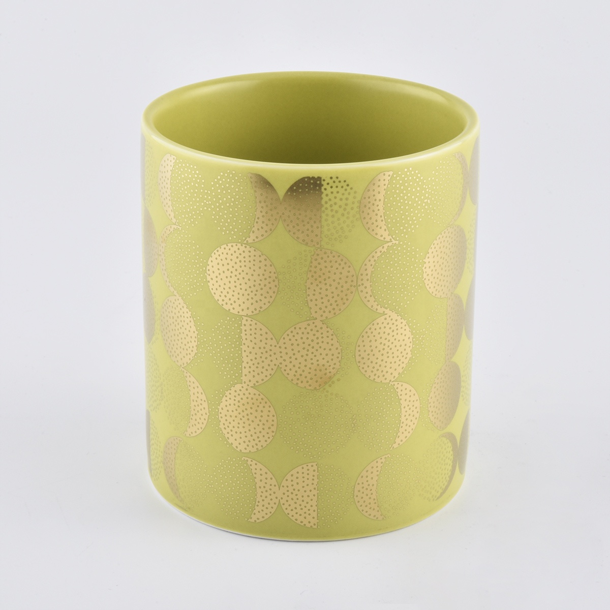 Wholesale Handwork Unique Ceramic Scented Candle Jars With Metal Lids