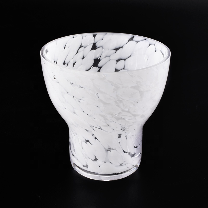 Decorative snow white home vessel unique candle jars