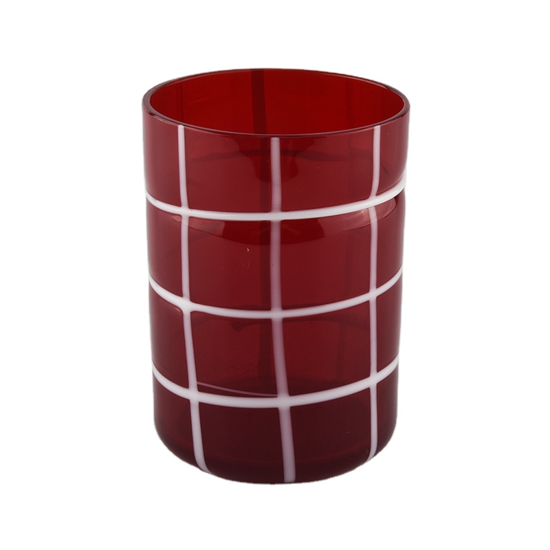 Scotland style Scotch red skirt inspiration handmade glass candle holder