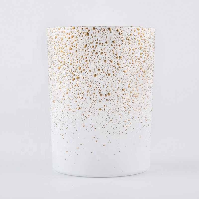 8oz  glass jar Scented Soy Frosted Candle Glass Jar with Wooden Lid