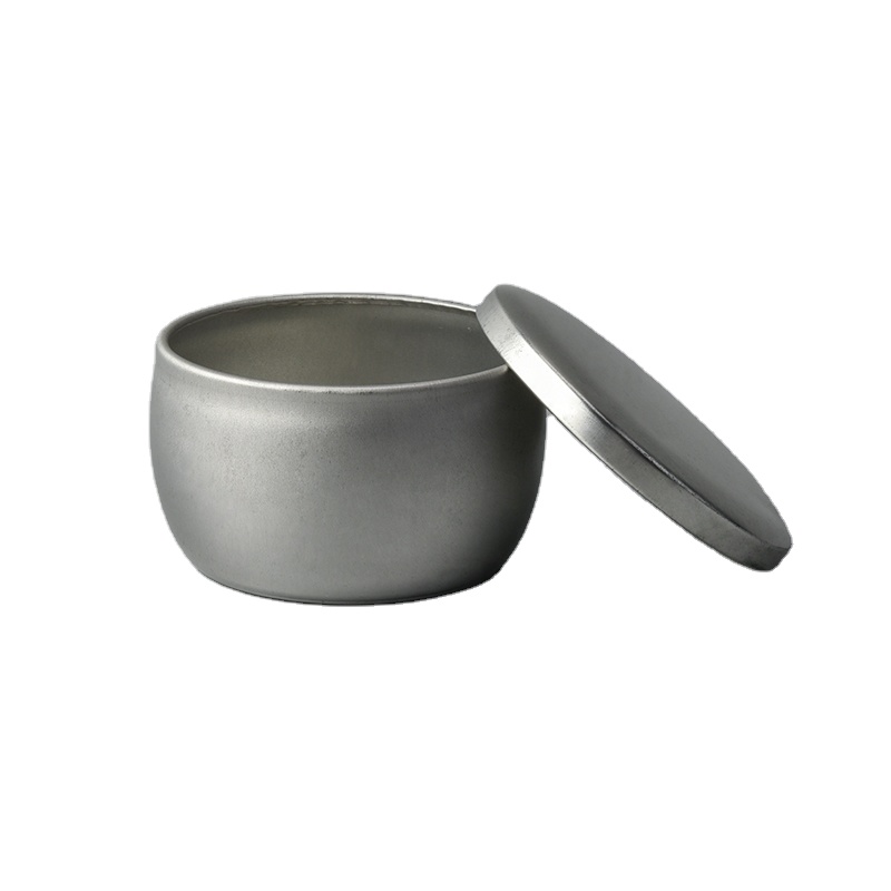 Personalized silver round tealight scented metal candle jar with lid home decor factory