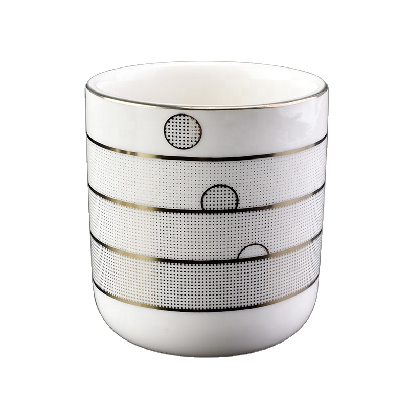 Candle jar ceramic home decor  with round bottom wholesale