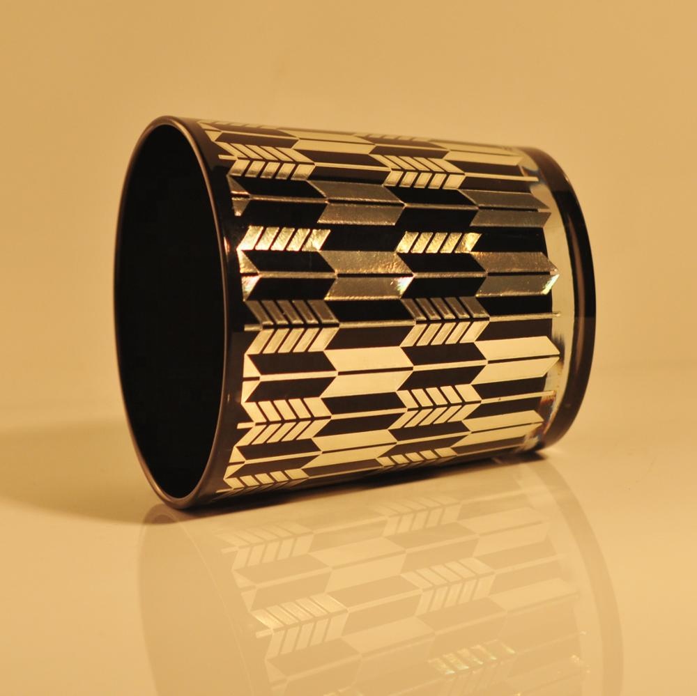 Sunny empty black custom glass candle holders 8oz 10oz 12oz