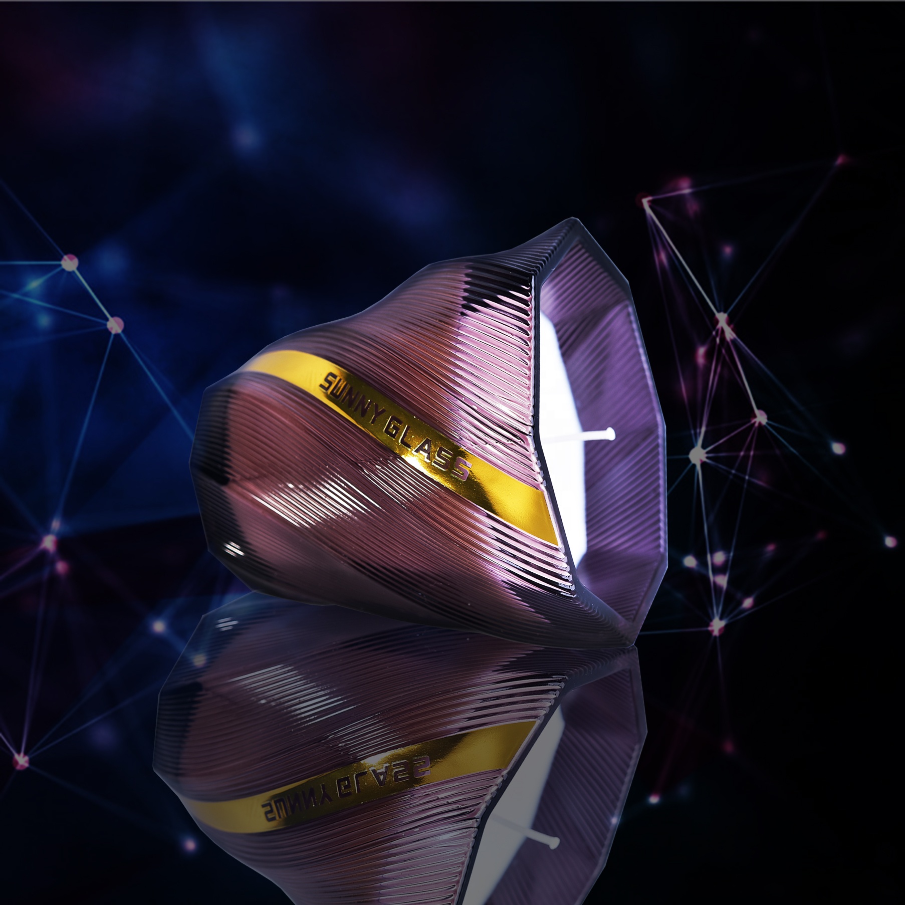 Wholesales crystal Polygon clear luxury glass candle holder vessel