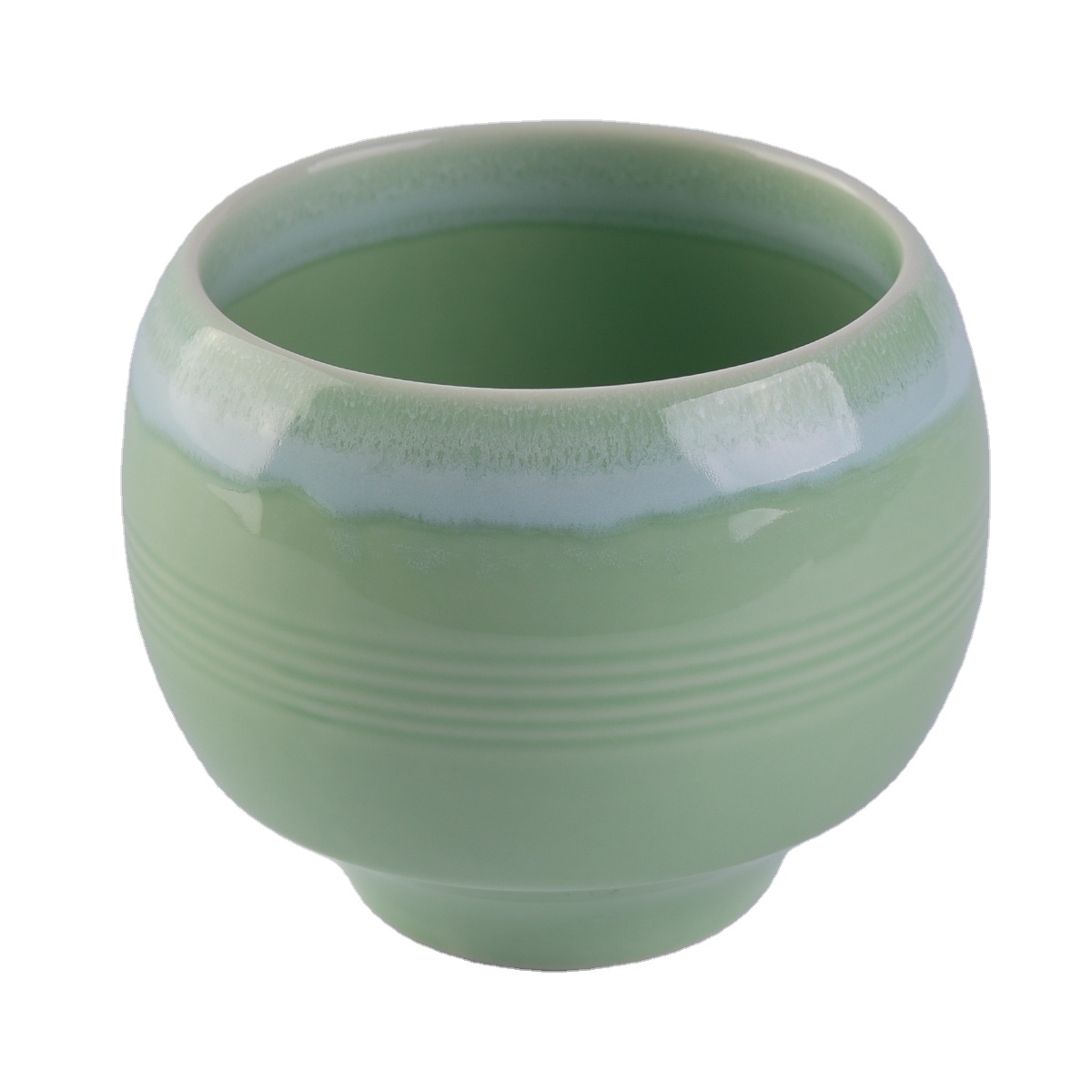 10oz Sunny custom decorative round luxury ceramic jar for candle