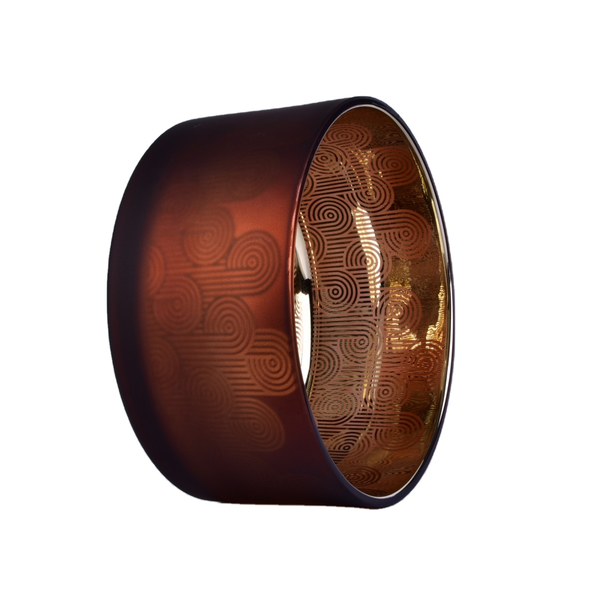 Wholesales large matte glass candle holder container