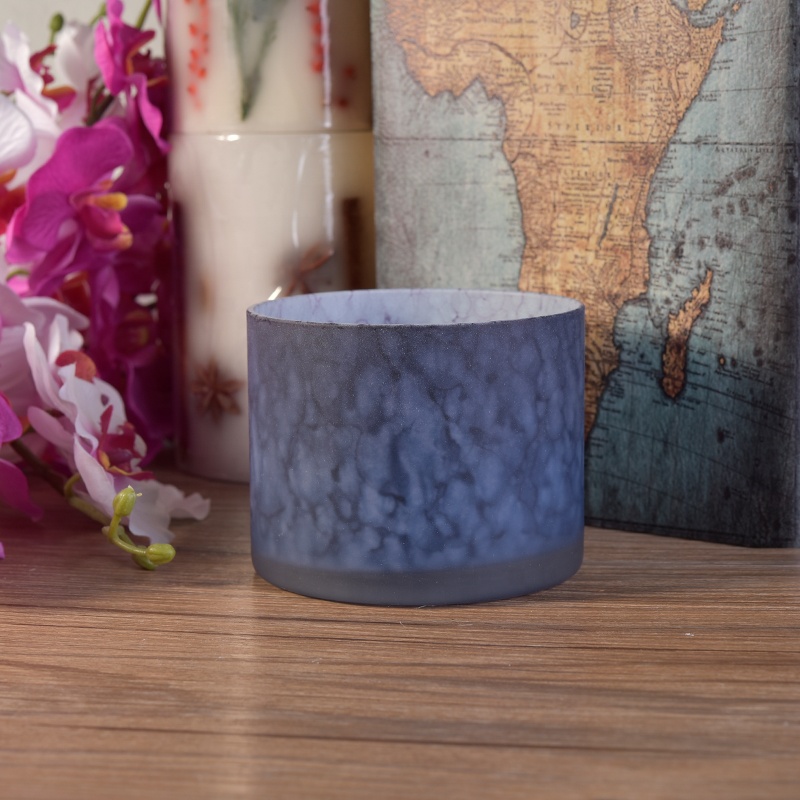 Matte candle holder tea light glass candles jars scented wedding centerpieces wholesale