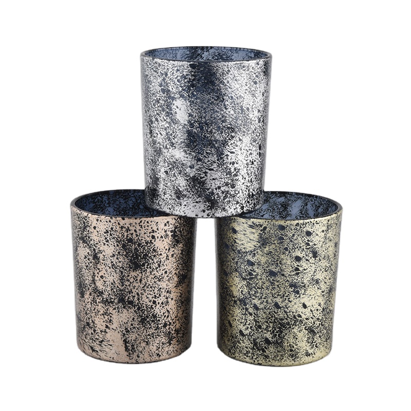 10oz 20oz Sunny marble matte empty glass candle container jars