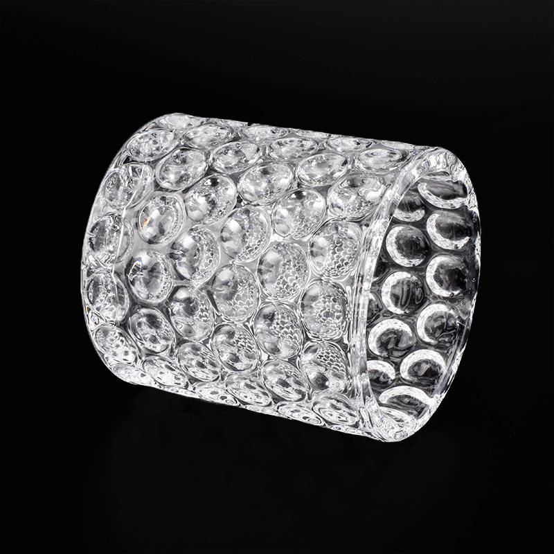 Luxury high bright glass candle jars clear glass candle holders