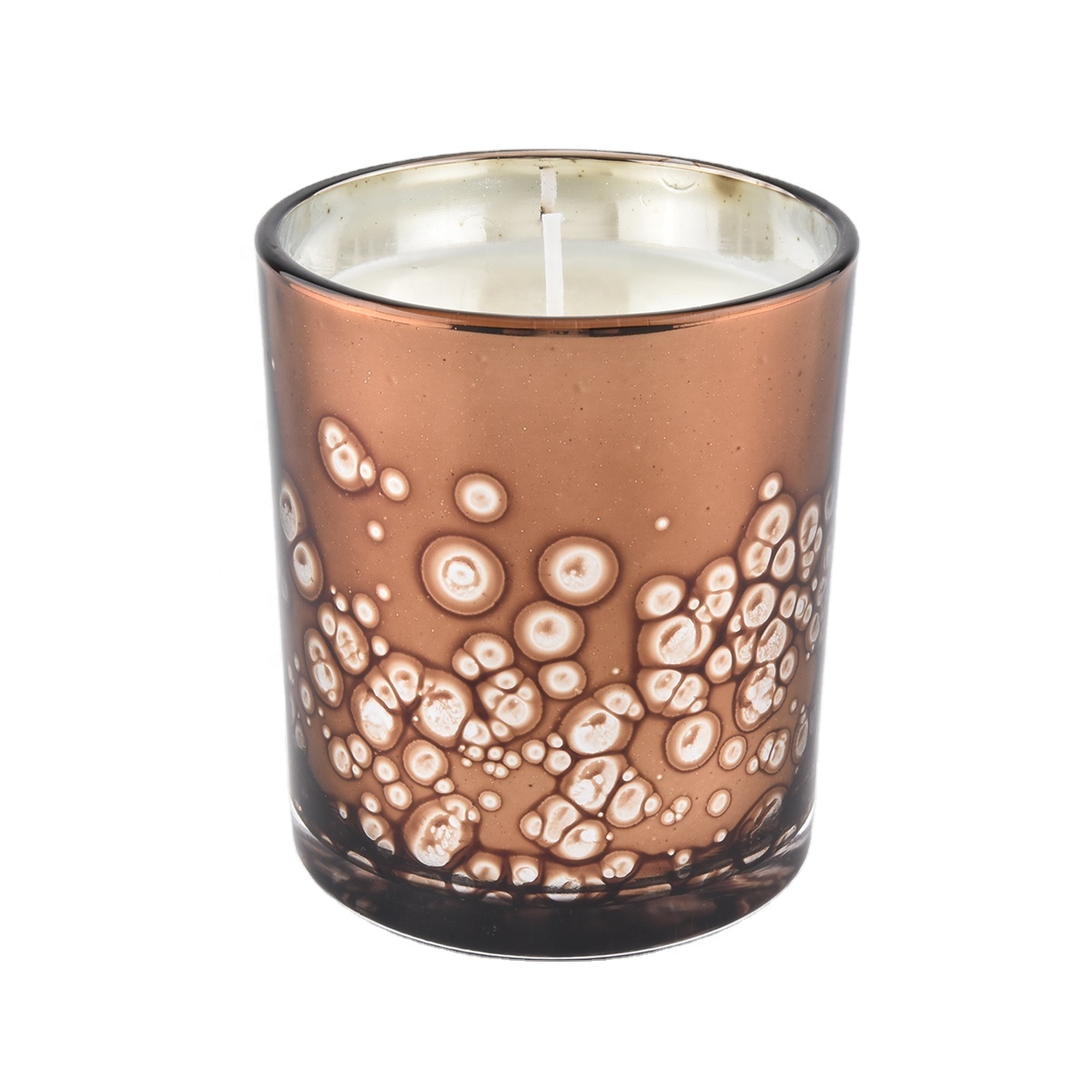 decorative glass candle jar with candle lids gold candle vessel