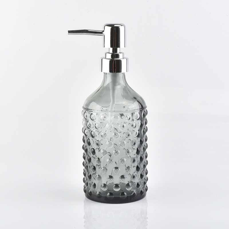 Luxury grey olor 4 pcs set of  glass bathroom shower accessory sets for hotel wholesales