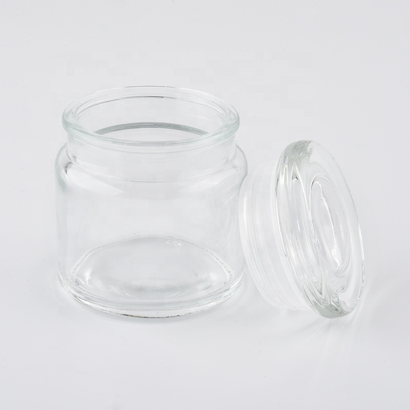 3oz small glass empty candle jars with lid