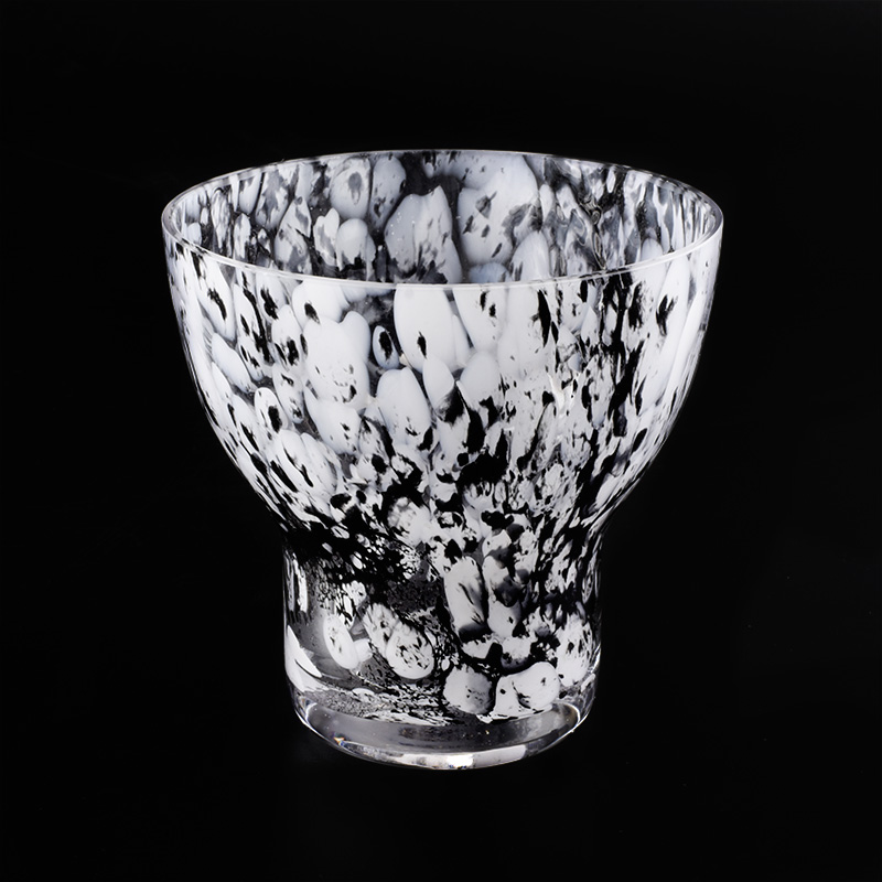 Decorative candle container colorful case glass candle jar