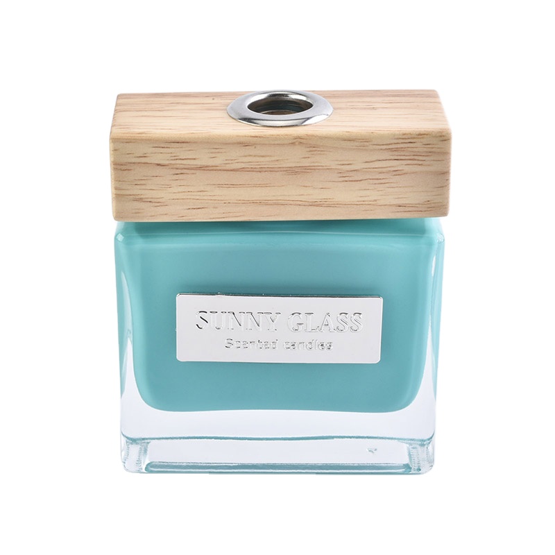Sunny scented Luxury essential oil reed glass diffuser bottles with wood lid