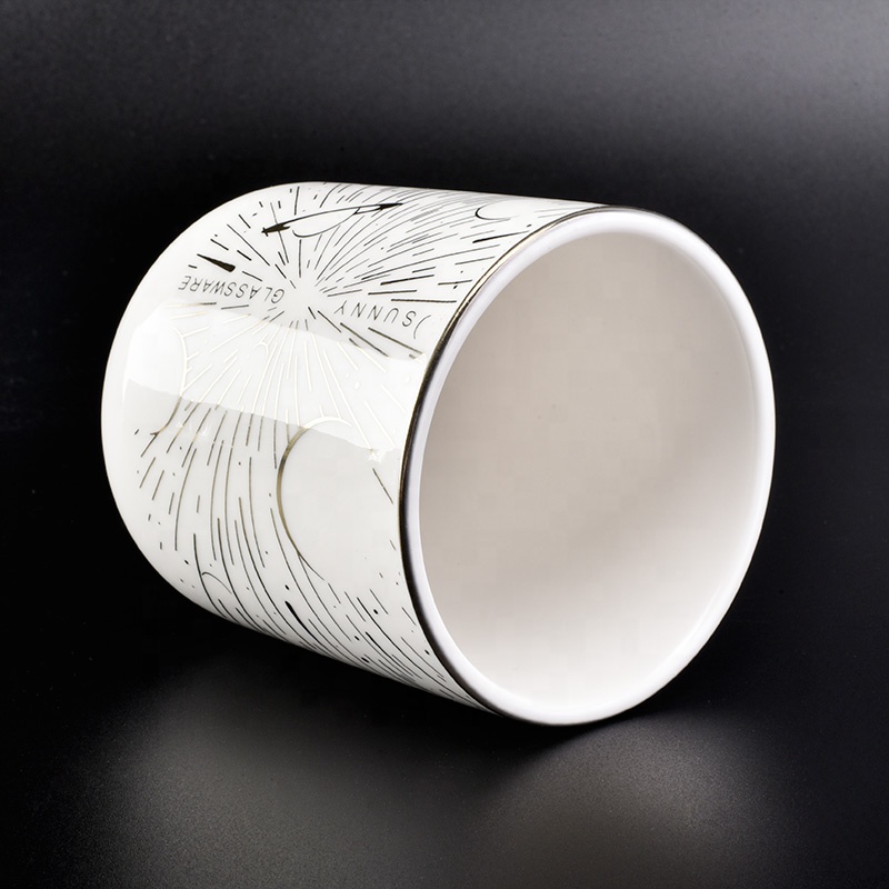 10oz 12oz 14oz Supplier custom white luxury  ceramic candle holders