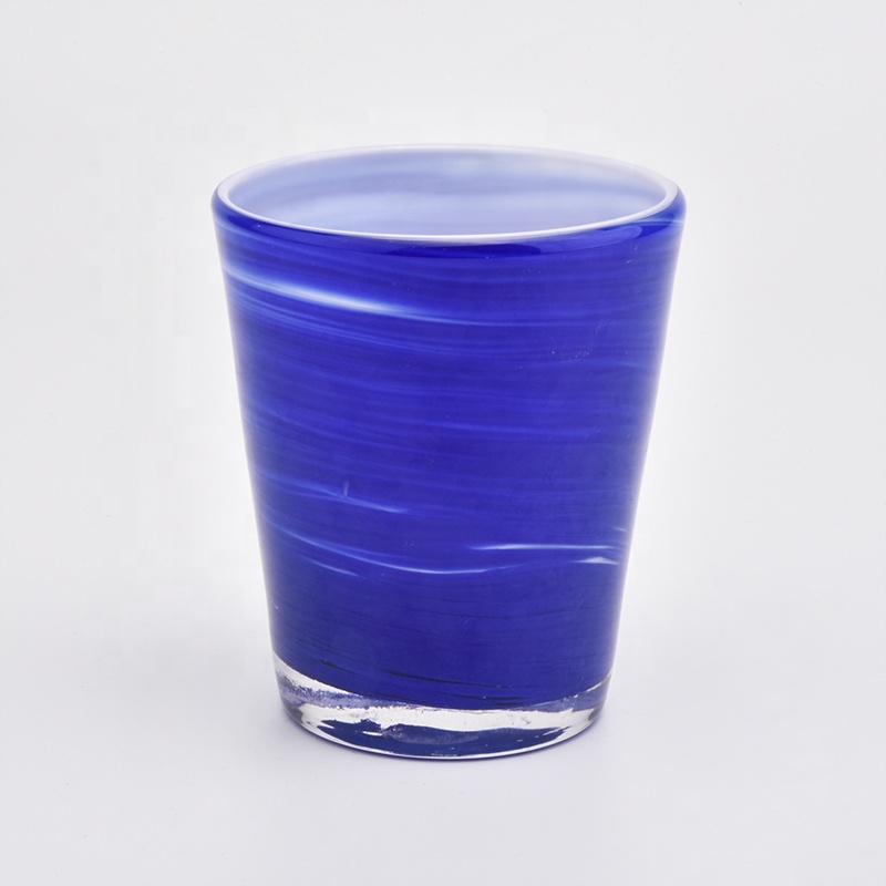 10oz 14oz 20oz Supplier luxury blue candle glass jars