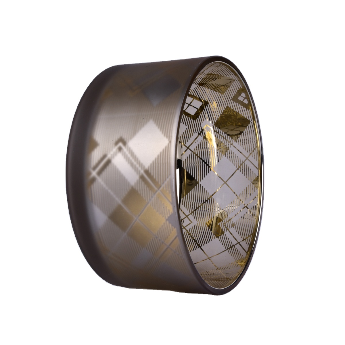 10oz 20oz Sunny matte large silver glass candle holder