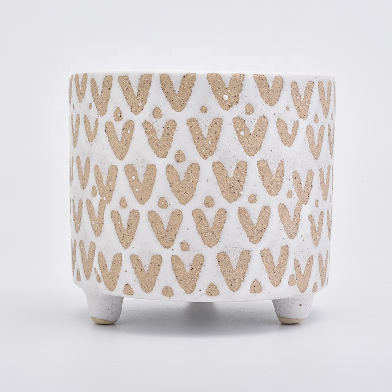 Matte candle vessel luxury ceramic candle holder cube