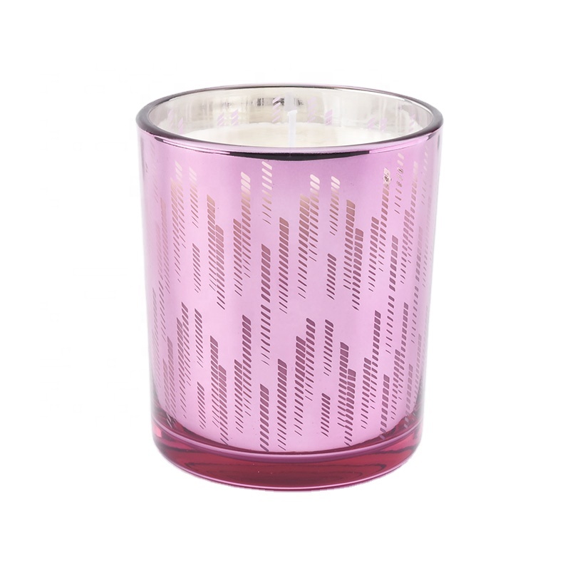 candle jars in pink rose gold wedding candle jar