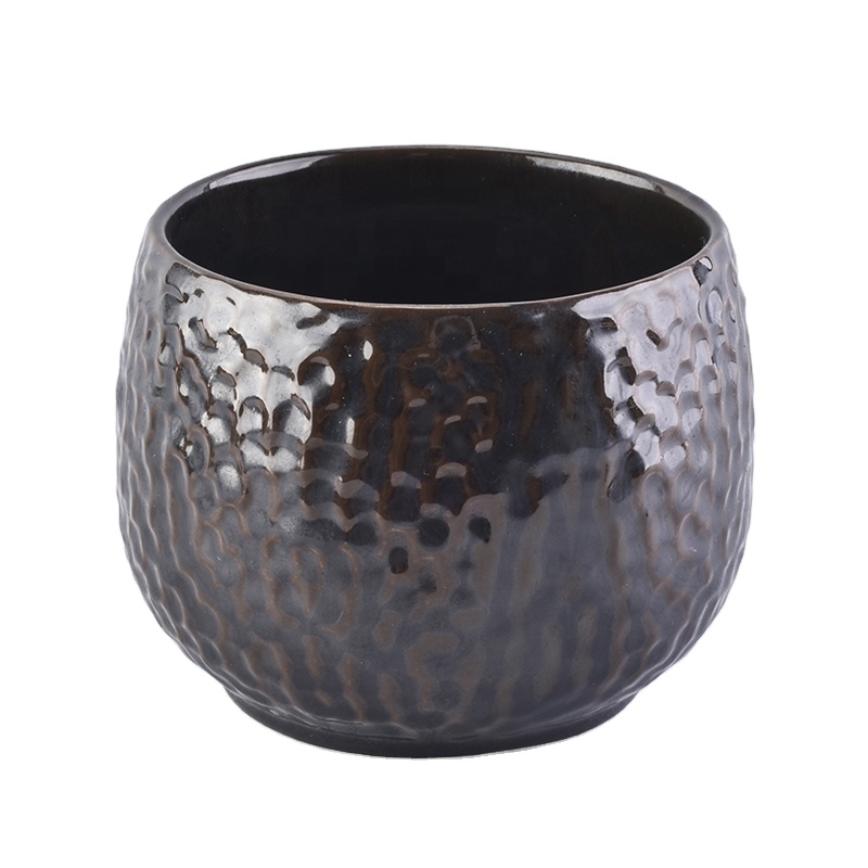 Empty black ceramic candle jars in bulk home decor wedding occasion