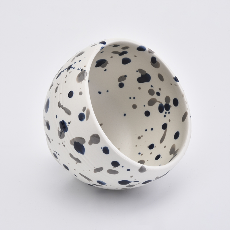 Luxury decorative empty candle container ceramic jar