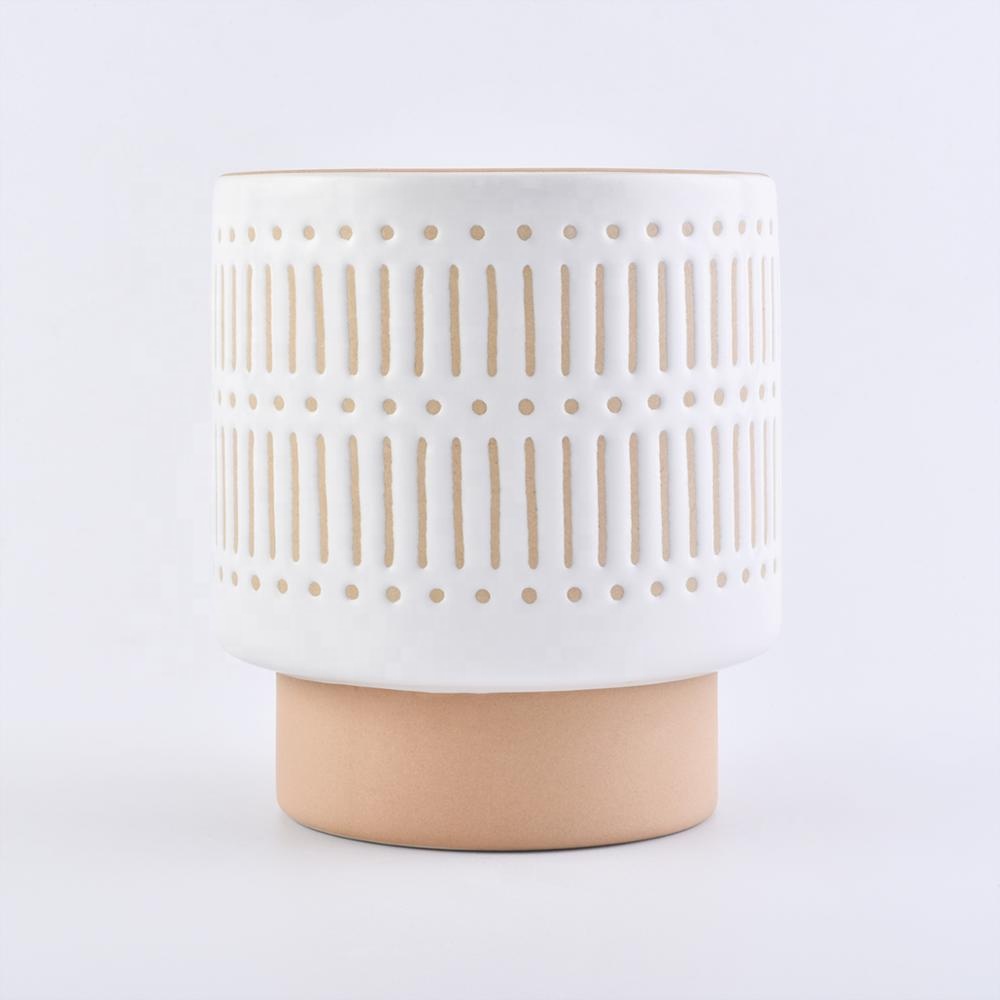 10oz 12oz 14oz Home decor table custom matte candle ceramic vessels