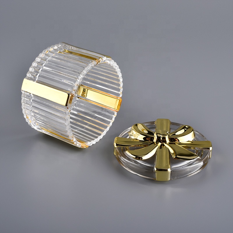 5oz Christmas gift decorated luxury empty candle crystal glassware