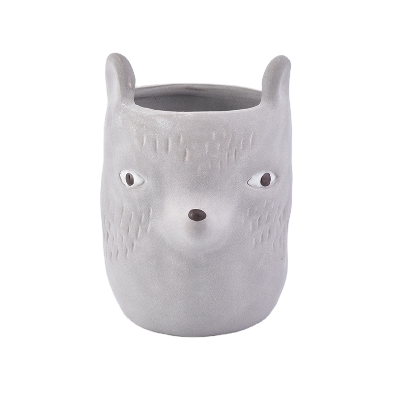 Animal-shaped empty matte votive candle jars ceramic candle vessel wedding decor supplier