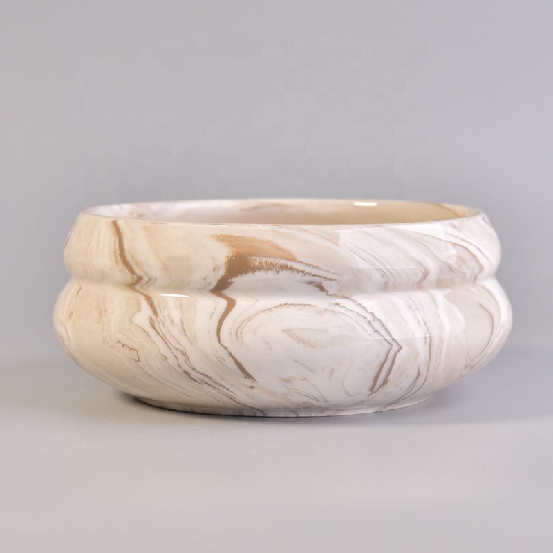 Scented colorful short round ceramic candle vessel home decor supplier