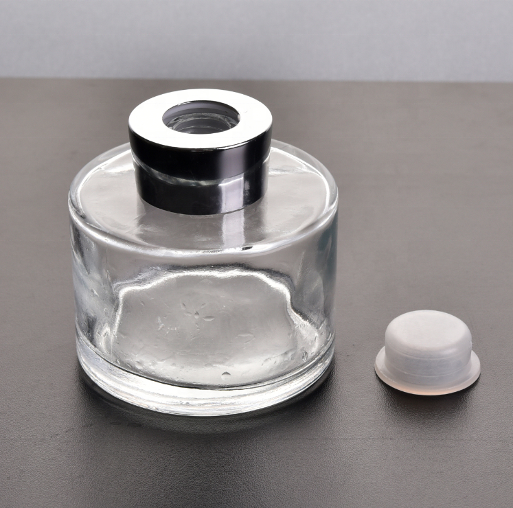 Empty glass diffuser bottle fragrance jar aromatherapy with reed home decorations