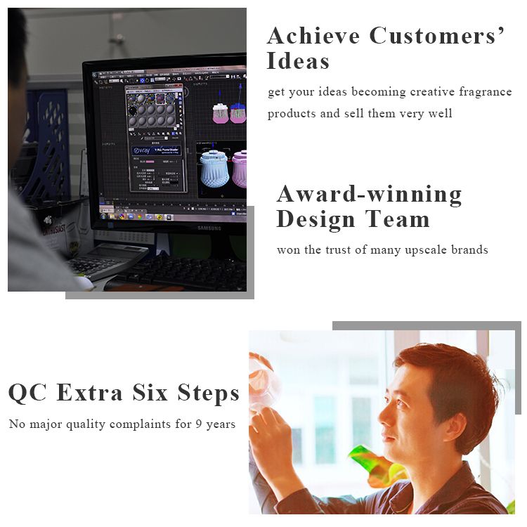 Luxury round glass oil bottle diffuser fragrance aromatherapy double wall home decoration