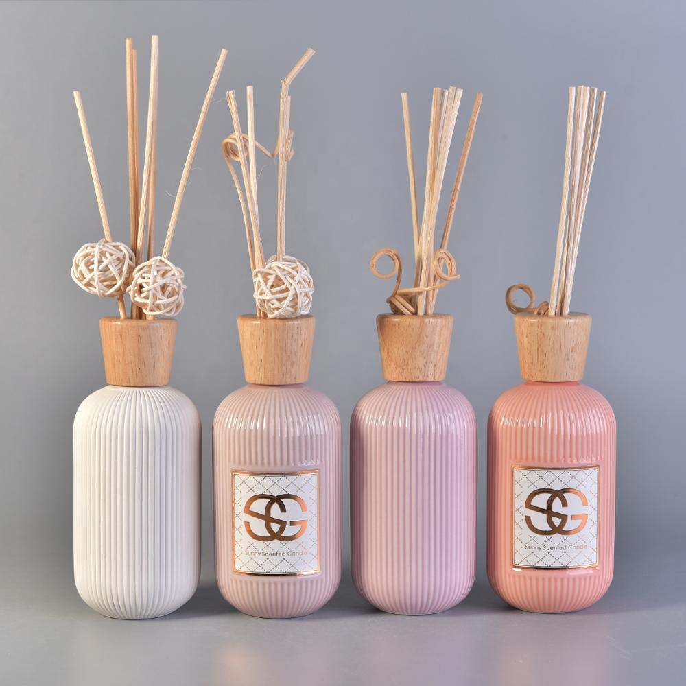 Fragrance ceramic reed aroma diffuser bottle Aromatherapy volatile rod for home decor wholesale