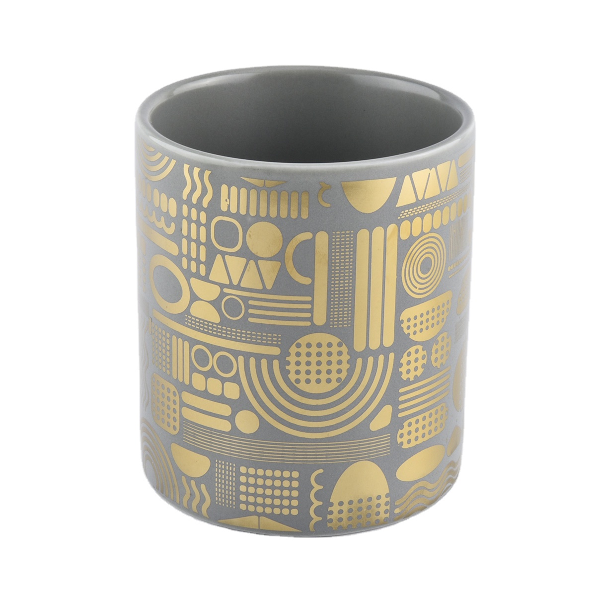 Wholesales grey decorative Ceramic Candle vessel Wedding Hotel Candlestick