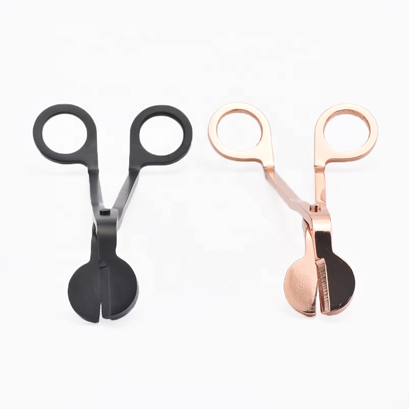 Wholesale pink stainless steel candle tools wick trimmer scissors for candle making
