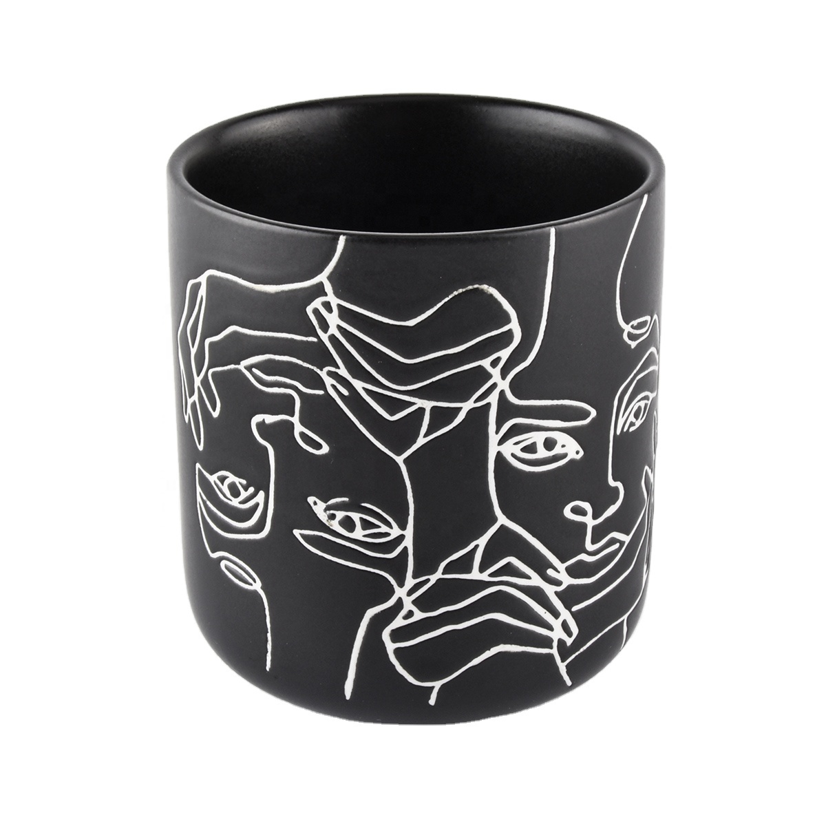 Wholesales christmas custom ceramic scented candle vessel