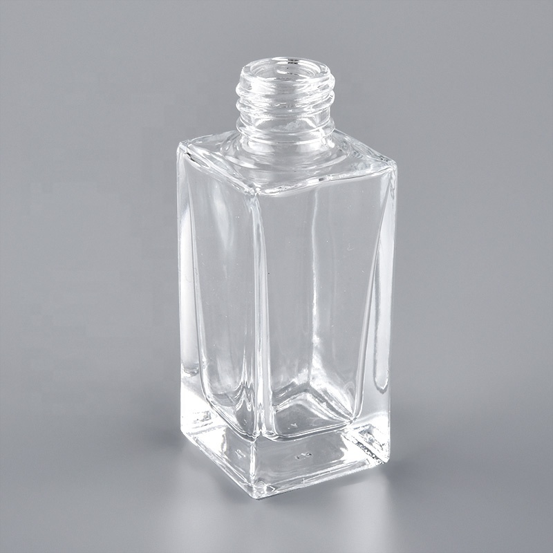 100ml clear square empty glass perfume bottle