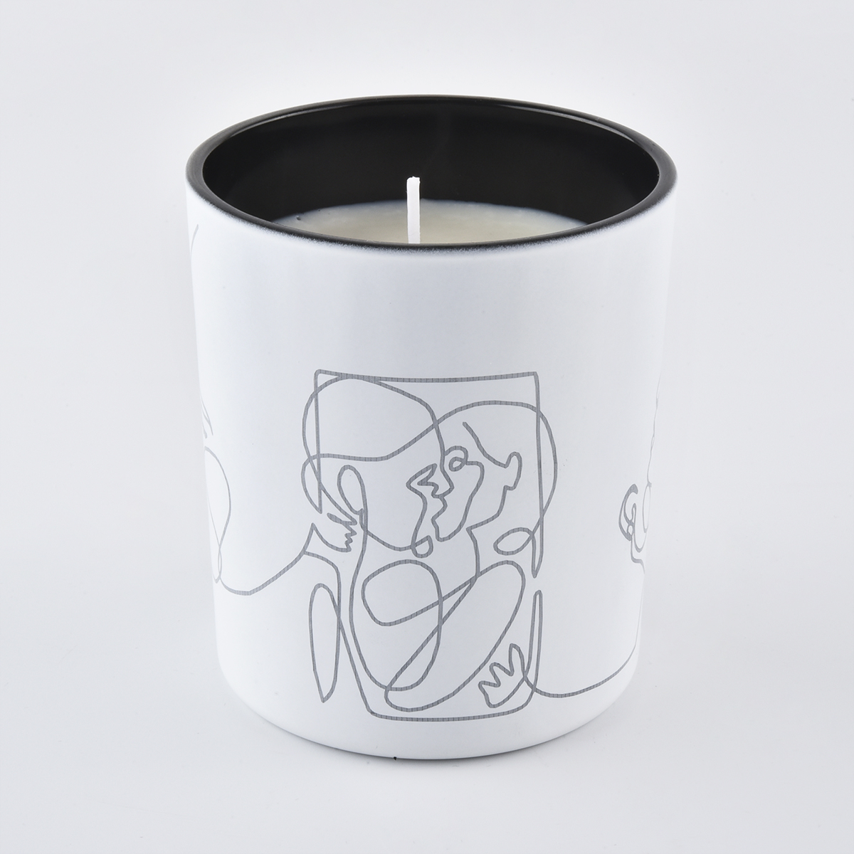 wedding candle holder crystal matte white frosted glass jars wholesale