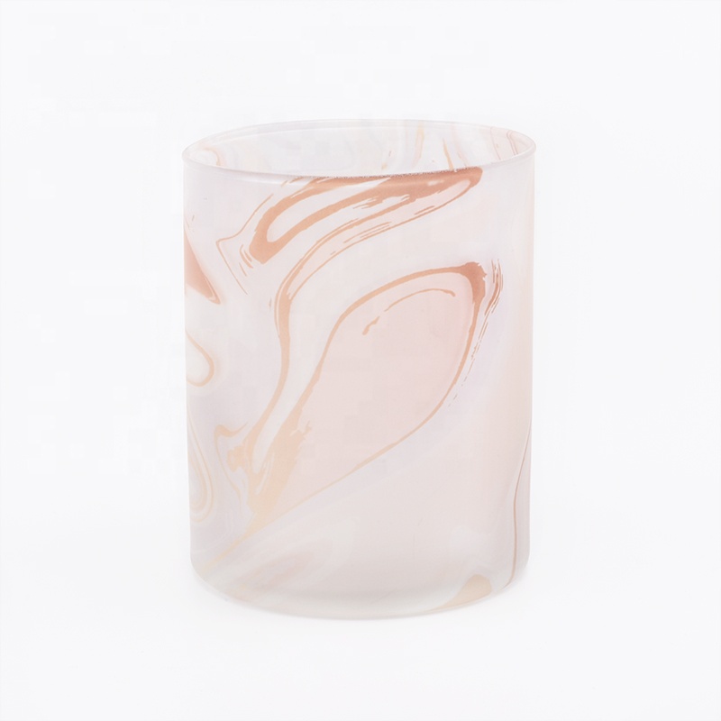 Frosted vintage glass candle jar tumbler factory