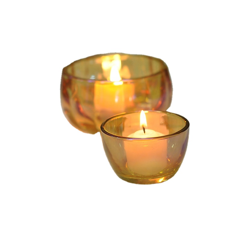 Wholesales custom apple empty glass candle jars with lid 8oz 10oz