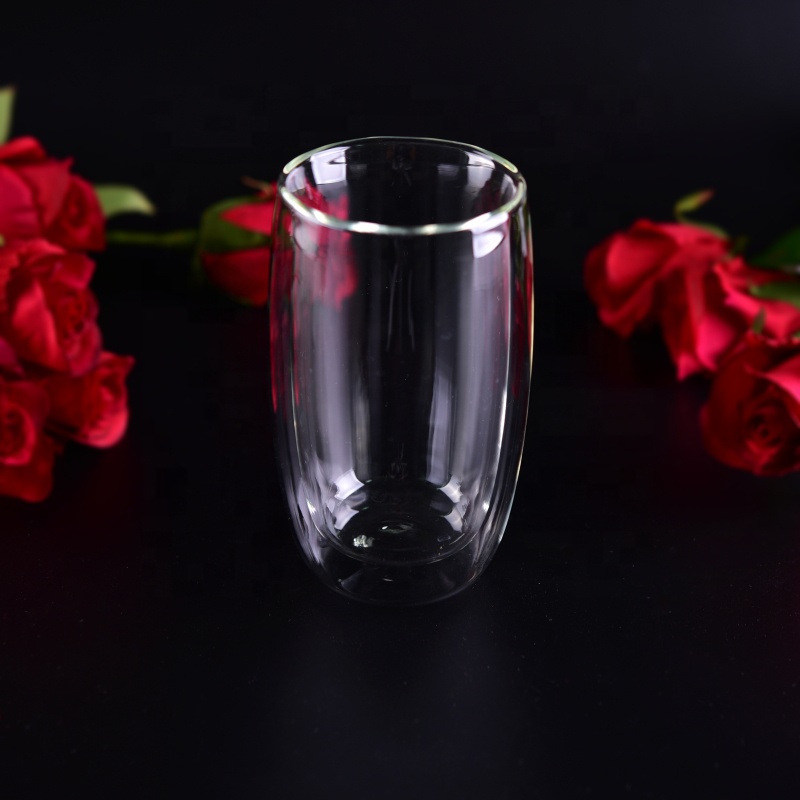 Double wall clear borosilicate Glass Coffee tea cup