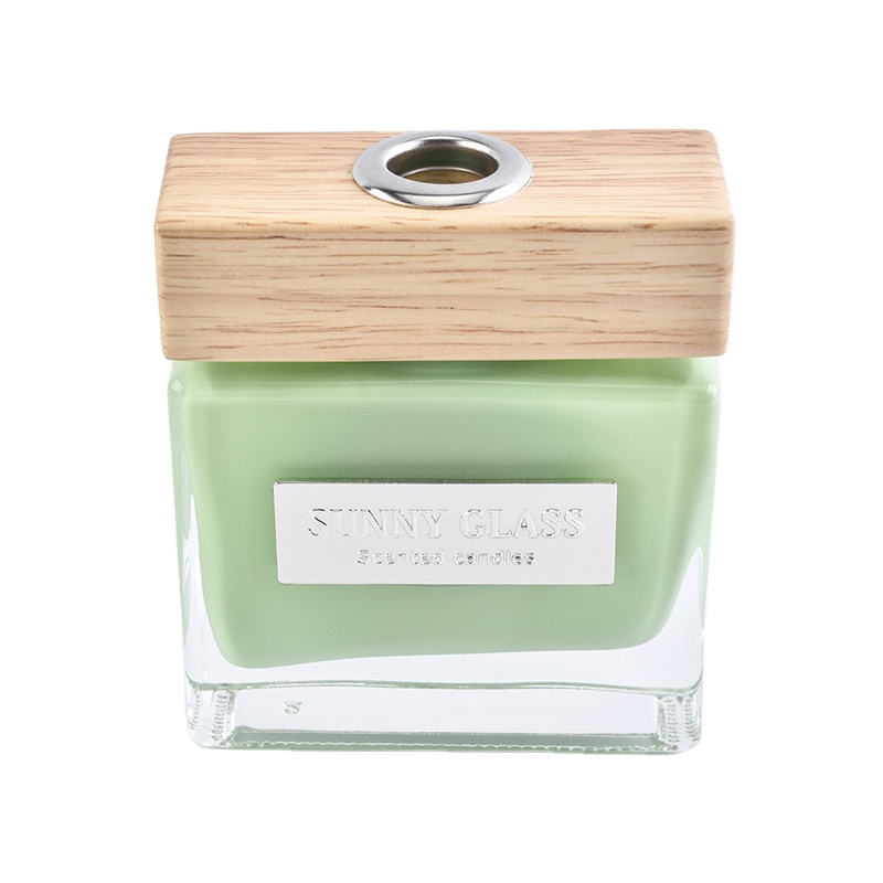 Sunny design square Luxury empty essential oil fragrance reed glass diffuser bottle
