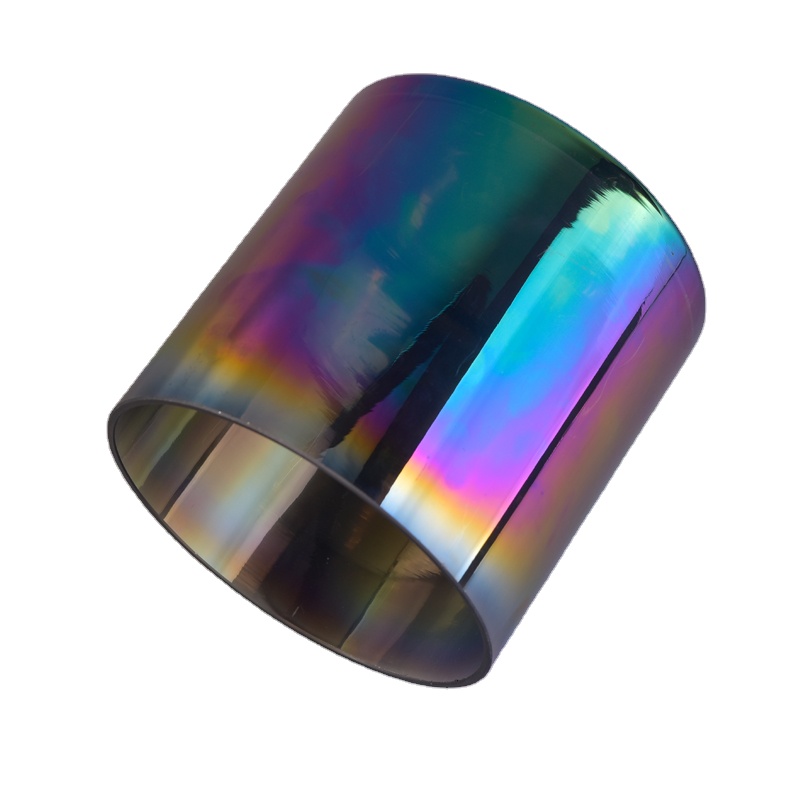 Wholesales 6oz 8oz 10oz luxury iridescent custom glass candle holders