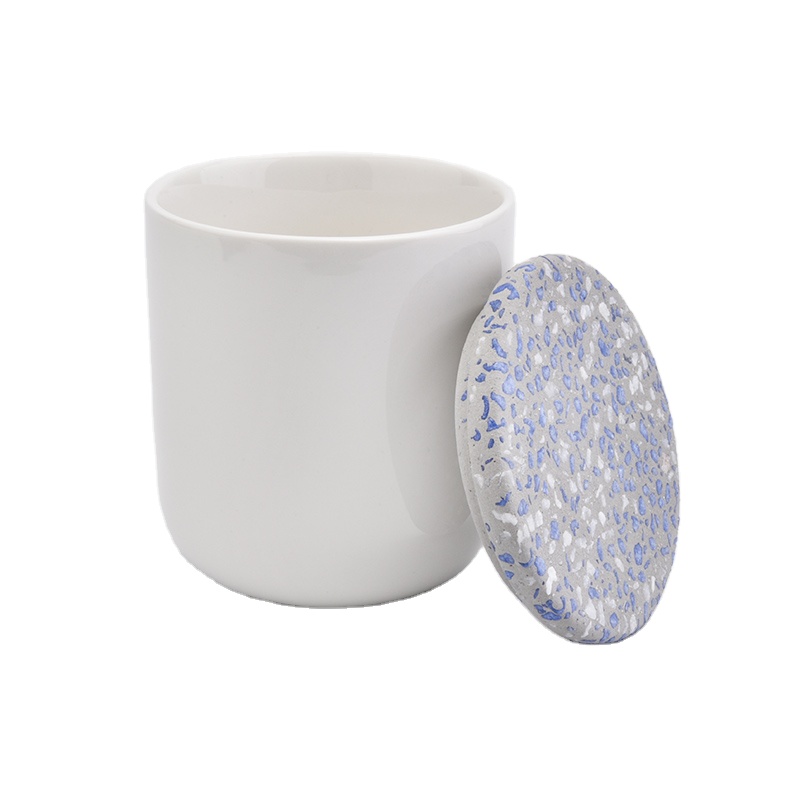 Suppliers Custom round cement lids for candle jars
