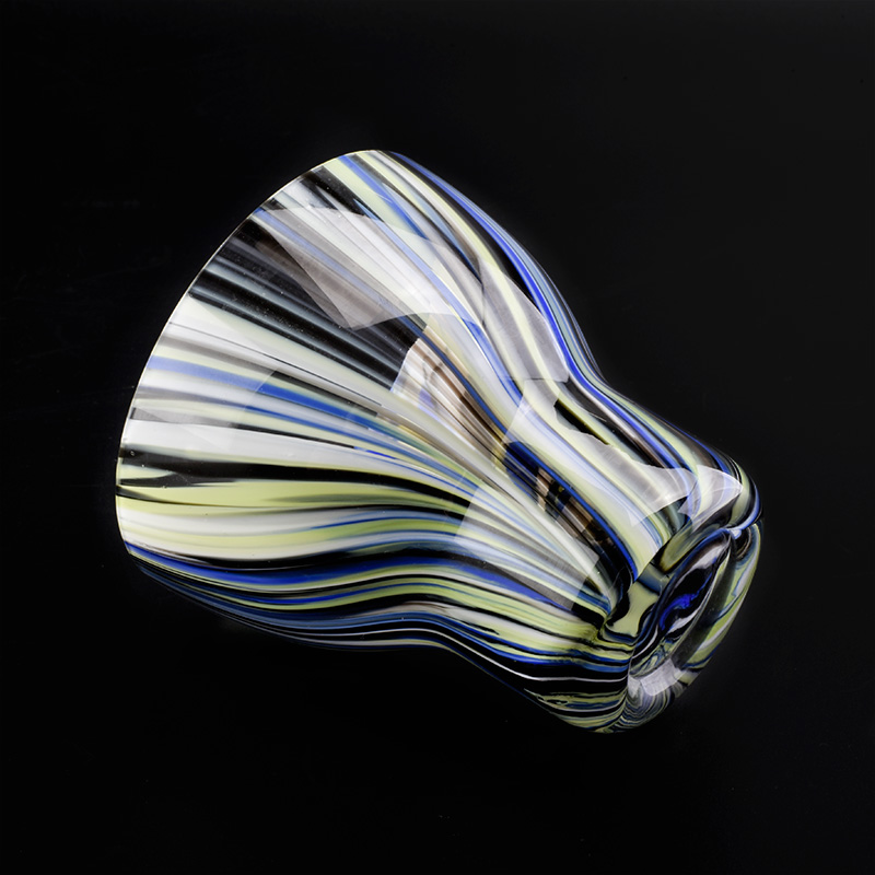 Unique candle jars artistic design glass candle holders