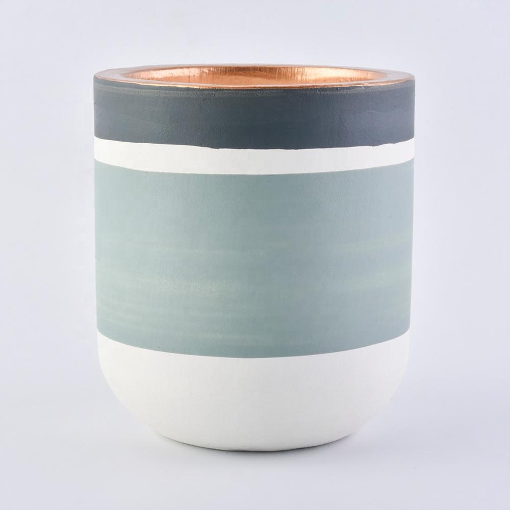 Wholesales glazed frosted votive ceramic candle jar 10oz 20oz