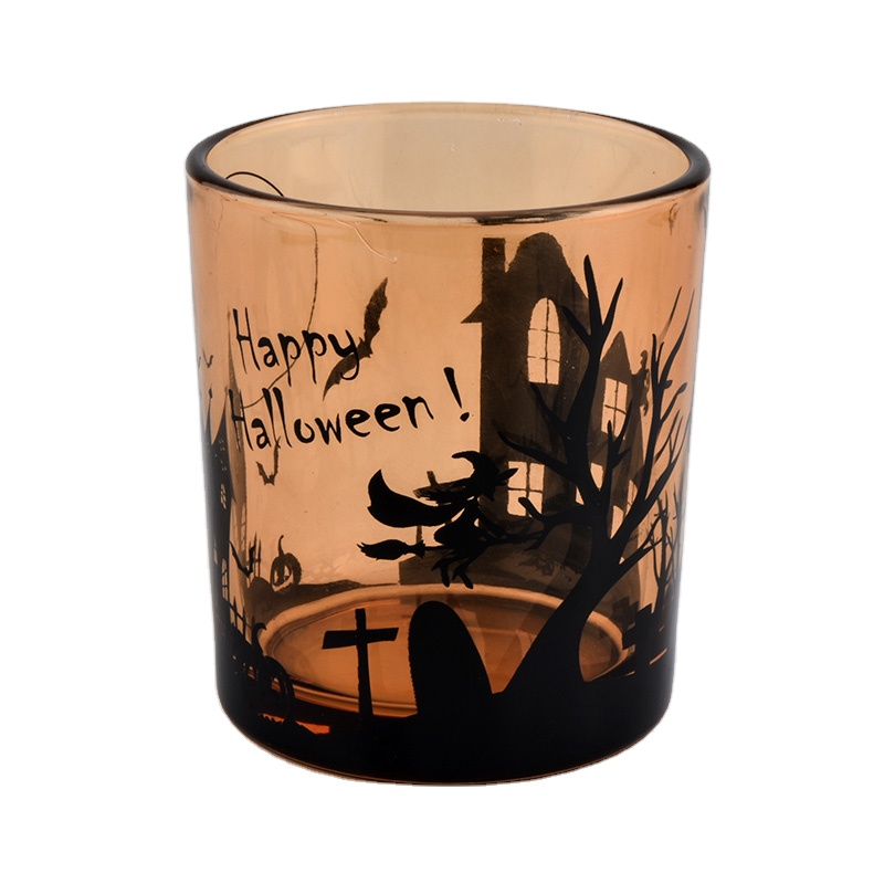 Custom eco friendly empty glass candle jar wholesales