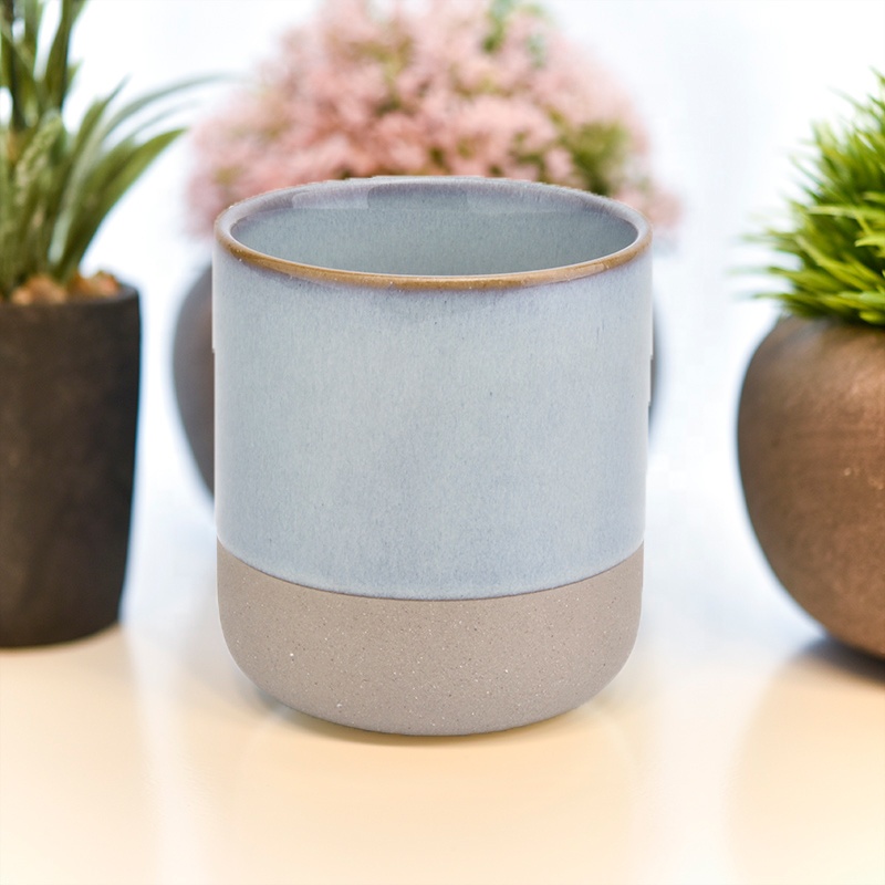 Menorah candle tumbler home decoration ceramic candle jars in bulk